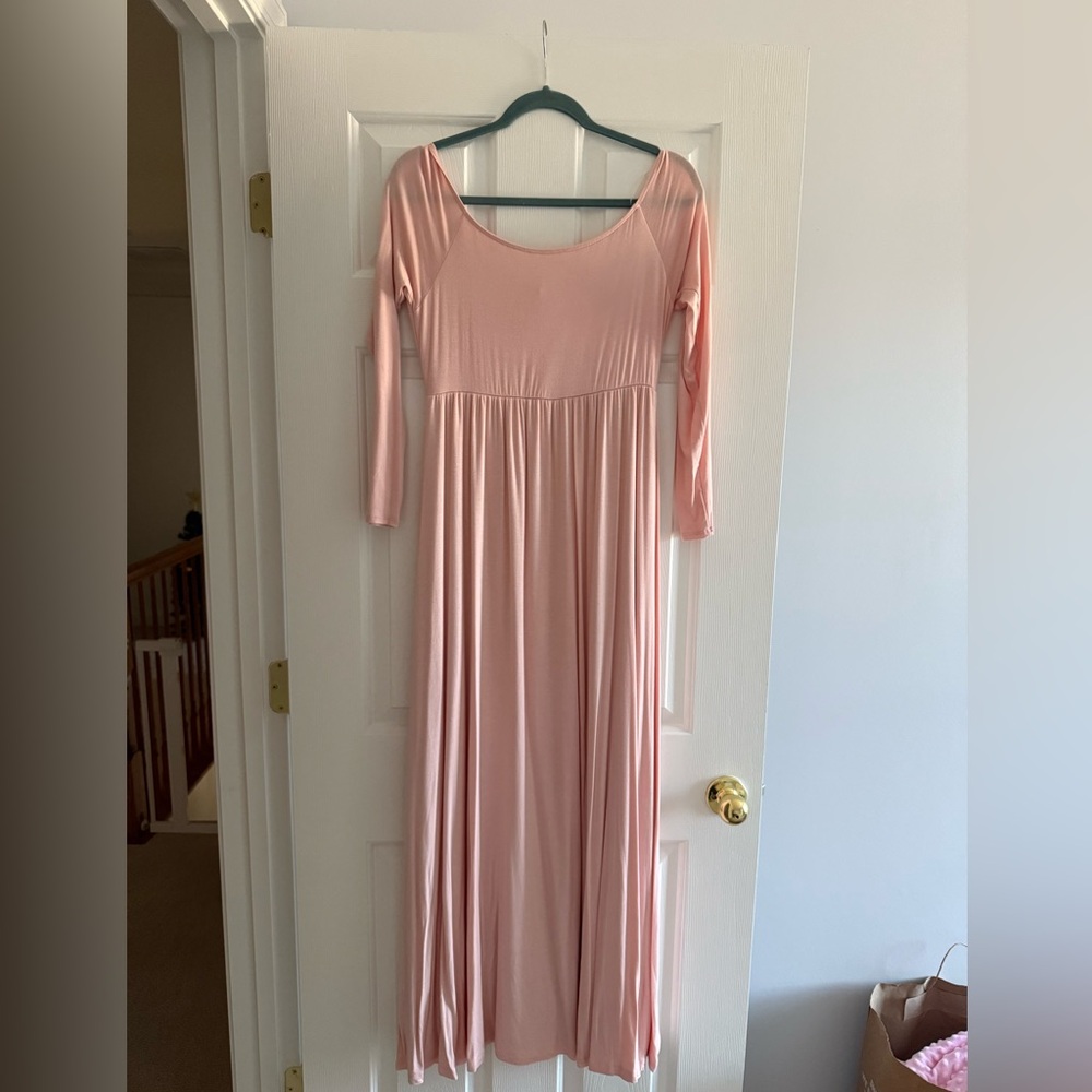 Pink Blush Maternity Maxi Dress